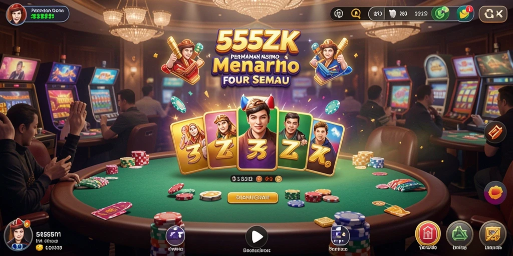 Tampilan seru dari gameplay Kasino di 555ZK.
