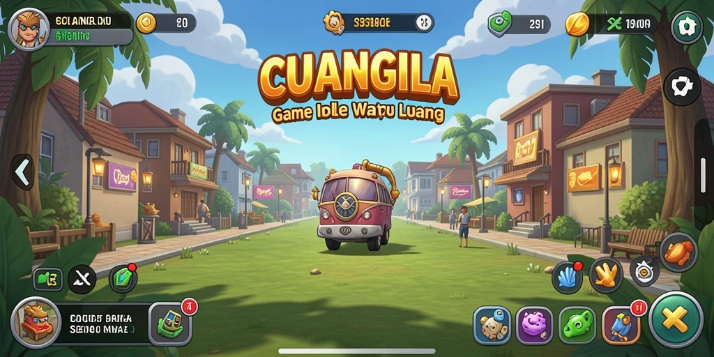 Tampilan gameplay menarik dari CUANGILA yang penuh dengan karakter Idle.