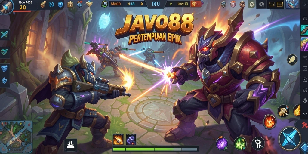 Gameplay seru dan pertarungan epik di arena MOBA.