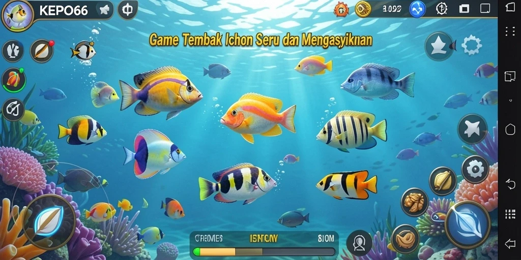 Screenshot KEPO66 menunjukkan aksi seru dalam menembak ikan.