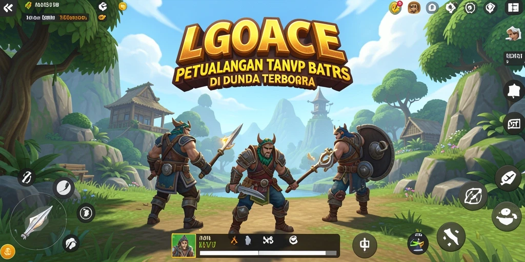 Screenshot gameplay LGOACE menampilkan petualangan dalam dunia terbuka yang luas.