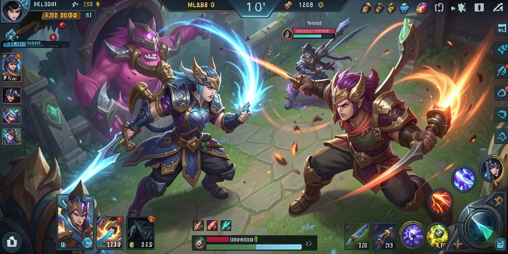 Tampilan gameplay menarik dari MLBB8 dalam pertarungan MOBA.