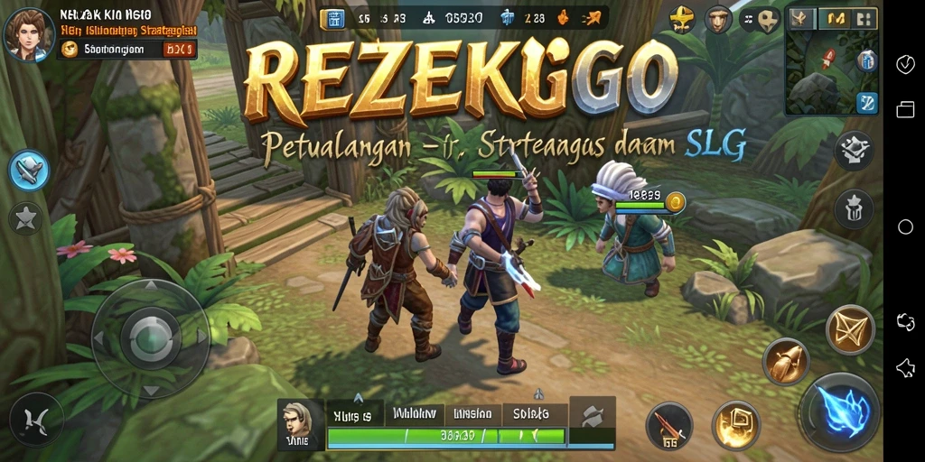 Tangkapan layar gameplay menarik dari REZEKIGO dengan aksi pertempuran strategis.