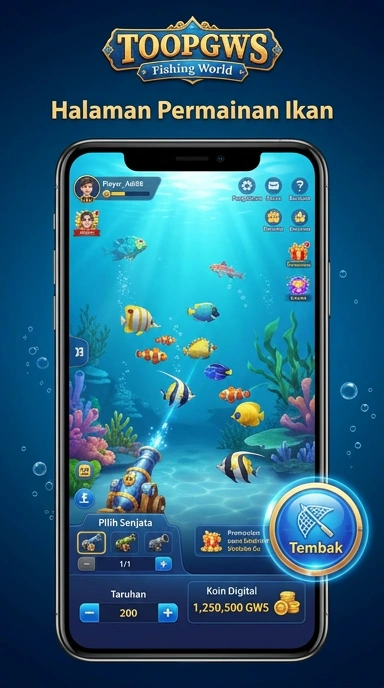 Screenshot tampilan aplikasi toopgws dengan antarmuka yang menarik.